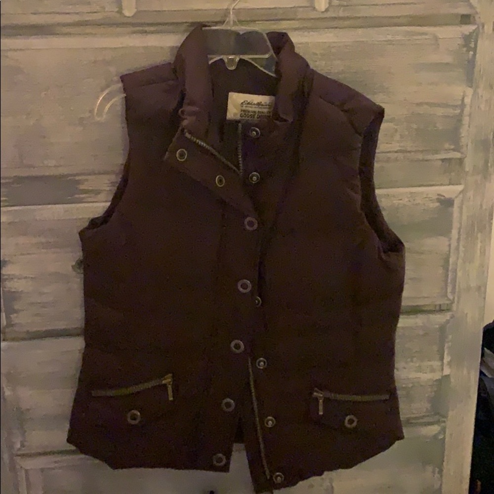 Eddie Bauer Goose Down Brown Vest